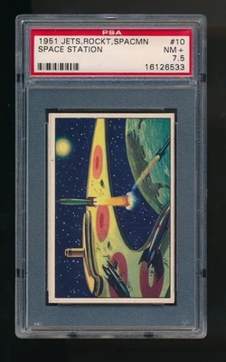 1951 JETS, ROCKETS, SPACEMEN #10 SPACE STATION PSA 7.5 NM+ - Image 1 of 2