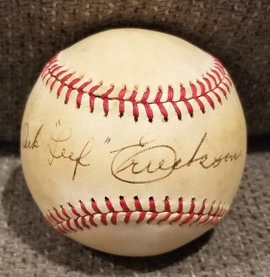 Dick Errickson Signed Autographed National League Baseball Boston Braves PSA - Image 1 of 4