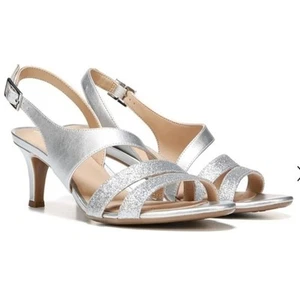 Naturalizer Taimi silberne Riemchen-Heels Größe 5,5 Damen NEU im Karton glitzernd elegant - Bild 1 von 11