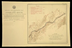 1915 Antique Central Pacific Railroad Map Elko Nevada Carlin Canyon Geological - Picture 1 of 7