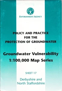 Groundwater Vulnerability Map 17 - Derbyshire and North Staffs - OS BGS EA NRA - Picture 1 of 7