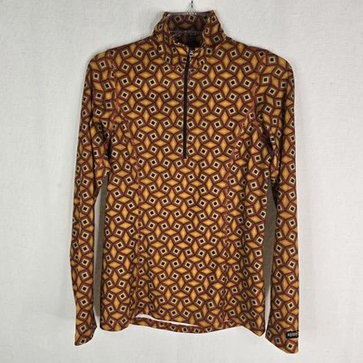 Kerrits Womens XS *hole* Long Sleeve Quarter Zip Orange Yellow - Image 1 of 4