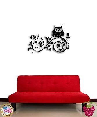 Настенная наклейка дерево ветвь сова для детей классный декор для детской комнаты (z1367) - Изображение 1 из 3