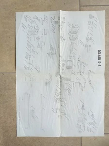 Dolmar D-3 Typ 209 Kettensäge Original illustrierte Teileliste A2 Posterstil. - Bild 1 von 3