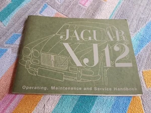 Jaguar XJ12 Series 1 1972 Handbook Owners Manual + Charts VGC FREE POST V12 5.3 - Picture 1 of 19