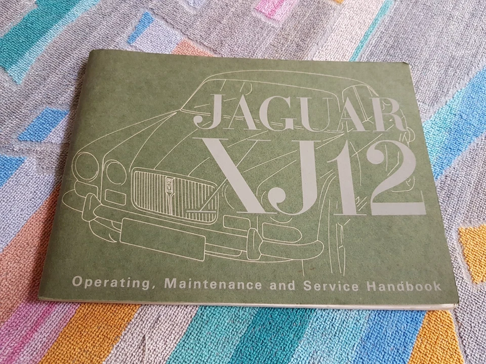 Jaguar XJ12 Series 1 1972 Handbook Owners Manual + Charts VGC FREE POST V12 5.3 - Image 1 of 4