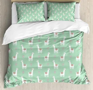Llama Duvet Cover Set Twin Queen King Sizes with Pillow Shams Bedding - Picture 1 of 60