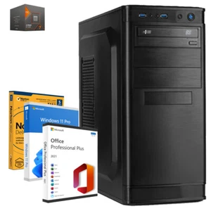 Büro PC Windows 11 Office 21 Ryzen 7 8700G 8x 5,1GHz 500GB SSD 1TB HDD 64GB RAM - Bild 1 von 12
