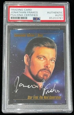 Jonathan Frakes "Riker" 1993 Skybox STAR TREK TNG Auto Signed Rookie Card RC PSA - Image 1 of 2