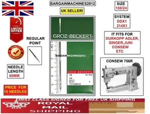 GROZ-BECKERT 328 214X1 DDX1 NM180/24 CONSEW 756R INDUSTRAL SEWING MACHINE NEEDLE - Picture 1 of 10
