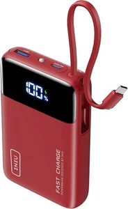 20000mAh 45W mini Power Bank High Capacity Charger, USB Type C, Color RED - Picture 1 of 7