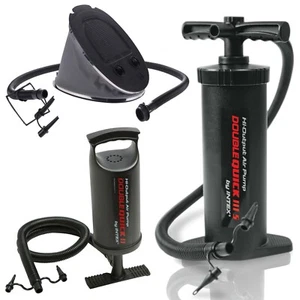 Double Action Hand Pump Blow Ups Air Inflatables Pools Beach Balls Dinghy Toys - Picture 1 of 7