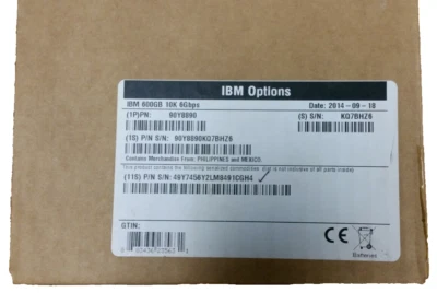 IBM 90Y8890  600G 10k SAS 2.5 HDD New in box - Image 1 of 4