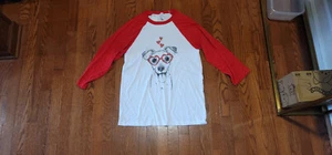 Bella Canvas 3/4 Sleeve Baseball Shirt Dog Terrier Hearts Adult M Valentines Day - Picture 1 of 3