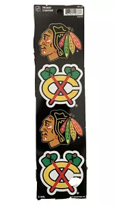Die Cut 4 Piece The Quad Sticker Sheet Chicago Blackhawks - Picture 1 of 1