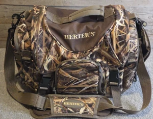 Herter’s Hunting Bag Exterior Zip Pockets Interior Pockets Zip Closure Camo - Picture 1 of 12