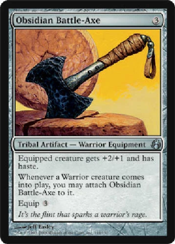 OBSIDIAN BATTLE-AXE Morningtide MTG Magic the Gathering Cards DJMagic - Image 1 of 1