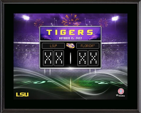 LSU Tigers 10.5" x 13" 2022 Win vs Florida Gators Sublimated Plaque Cover