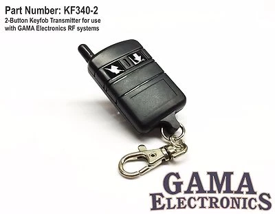 2 Button Keyfob R.F. Transmitter for GAMA Electronics Remote Control Systems