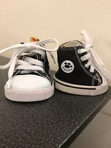 BUILD A BEAR Sneakers Shoes Black White Canvas High Top BABW - Picture 1 of 7