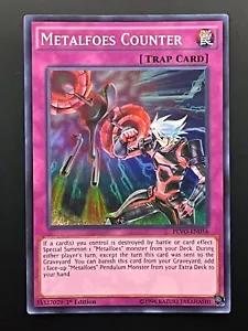 Tarjeta Yugioh Metalfoes Counter súper rara PEVO-EN053 1ª edición - Imagen 1 de 2