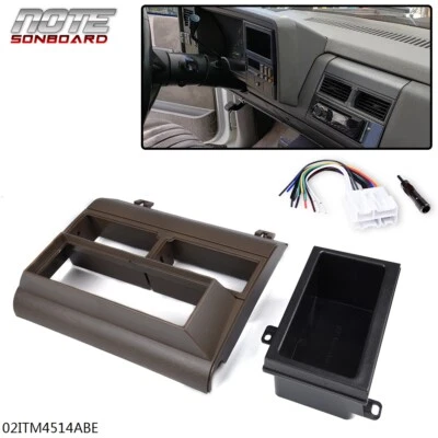 FIT FOR 1988-1994 CHEVY GMC TRUCKS RADIO SINGLE DIN DASH KIT POCKET BEZEL NEW - Image 1 of 4