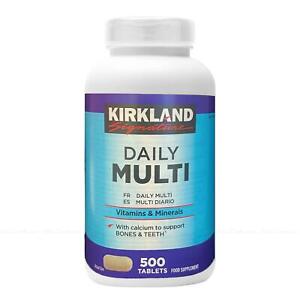 Kirkland Signature Daily Multi Vitamins & Minerals Nutritional Health 500Tablets