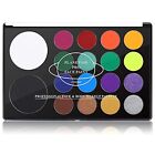 Face & Body Paint, Water Activated Makeup Palette - White & Black Pan, 18 Color