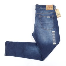 BUFFALO DAVID BITTON FADED DARK BLUE 36X32 SKINNY MAX STRETCH JEANS MENS NEW 