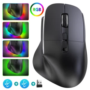2.4G Wireless Bluetooth Gaming Mouse Rechargeable Computer Mice with RGB Light - Picture 1 of 17