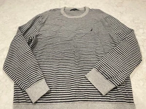 Nautica Striped Pullover Crewneck Thin Sweatshirt Embroidered Logo Men’s Size XL - Picture 1 of 7