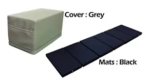 MULTI PURPOSE VINYL MAGIC BOX LEG KNEE SUPPORT CUSHION FOLDABLE MATS GREY COLOR - Bild 1 von 12