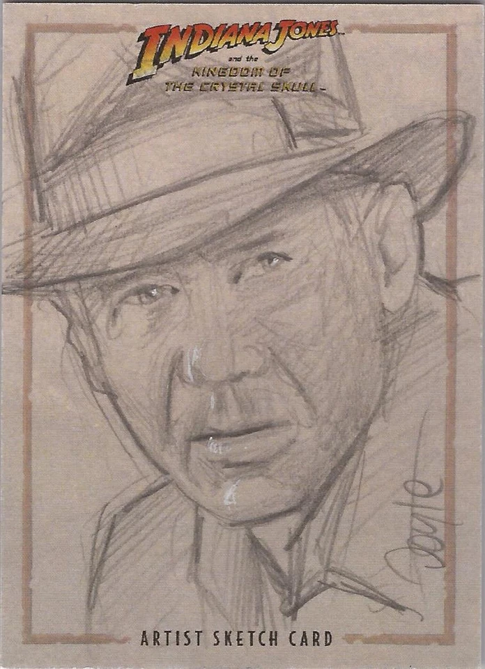 Indiana Jones Kingdom Crystal Skull - Kevin Doyle "Indiana Jones" Sketch Card - Image 1 of 1