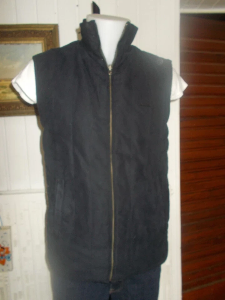 Veste chaude sans manches réversible noir/laine écossais MISE AU GREEN S/48 PR52 - Photo 1/4