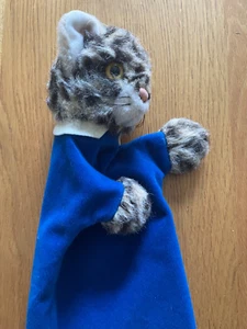 altes Spielzeug Sammler Steiff Leopard Handpuppe Katze mit Knopf - Bild 1 von 4