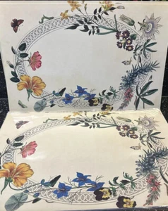 "Belle Banquet Bell Arte Placa de Comedor, 6 nuevos 5 usados de colección botánticos 17x11""" - Imagen 1 de 16