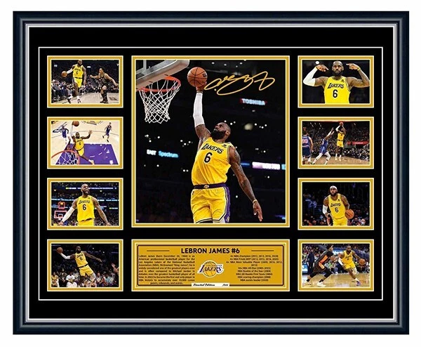 LEBRON JAMES LA LAKERS 2022 SIGNED LIMITED EDITION FRAMED MEMORABILIA - image 1 of 4