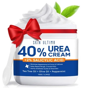 Urea Cream 40 percent for Feet with 2% Salicylic Acid, Maximum Strength, 5.29 OZ - Picture 1 of 6