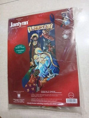 Janlynn Kit Medias Punta Aguja O Noche Santa 18" Jesús José María Religioso Foto 1 de 4