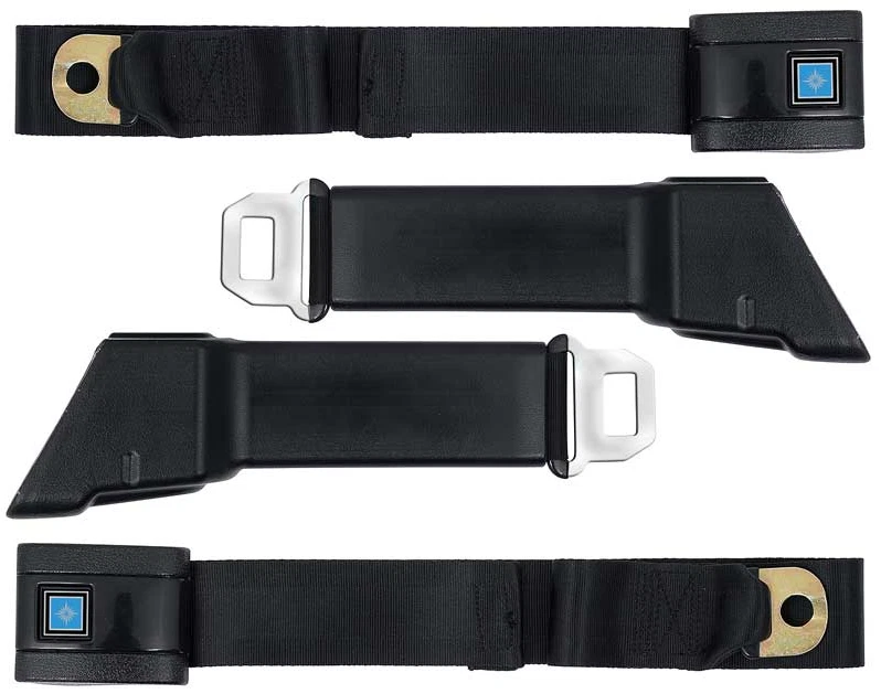 OER Front Retractable Lap Seat Belt Set 1967-1972 Chevy & GMC Truck & Suburban  - Image 1 of 3