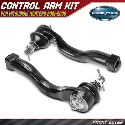 2Pcs Front LH & RH Outer Steering Tie Rod End for Mitsubishi Montero 2001-2006 - Image 1 of 4