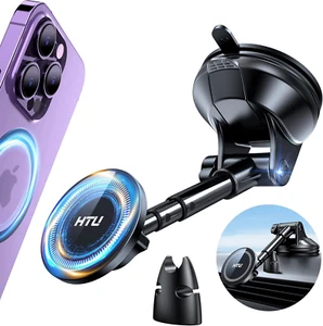 Magnetic Car Phone Mount Holder Dashboard Windshield Strong Suction iPhone Stand - Picture 1 of 9
