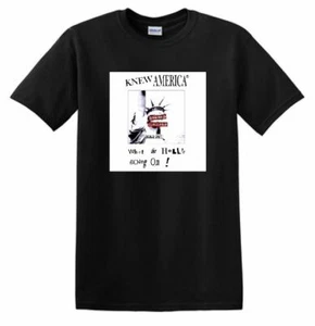 KNEW AMERICA T-SHIRTS logo of Rock Band Knew America`s 1st LP / CD, POLITICAL - Bild 1 von 11