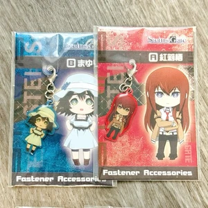 [Steins Gate] *CHECK SIZE* Mayuri Shiina & Kurisu Makise winziger Metallanhänger - Bild 1 von 2