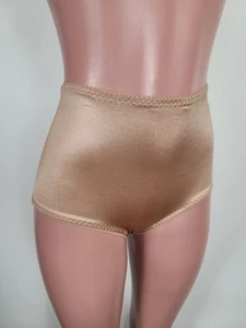 Vintage Vanity Fair Nylon Satin High Waisted Granny Brief Panties Panty Large - Picture 1 of 8