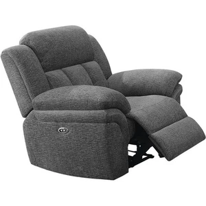 Coaster Bahrain Contemporary Chenille Upholstered Power Glider Recliner Charcoal - Picture 1 of 8
