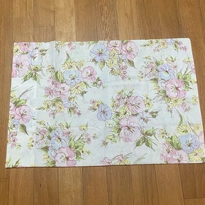 Federa cuscino vintage Perquot standard Pansy ibisco floreale fiore mod Boho Hippy USA - Foto 1 di 6