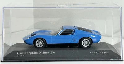 Minichamps 1:43 - Lamborghini Miura SV (Blue) - 430103007 - Image 1 of 4