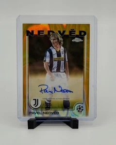 2024-25 Topps Chrome UEFA Pavel Nedved #CA-PN Gold Lava Auto /50 Juventus - Picture 1 of 2