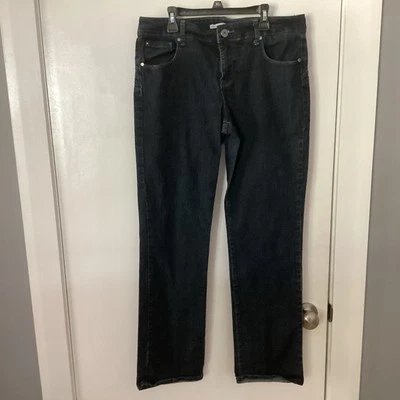 Pantalones de mezclilla BandolinoBlu de pierna recta para mujer talla 12 azul lavado oscuro Foto 1 de 3